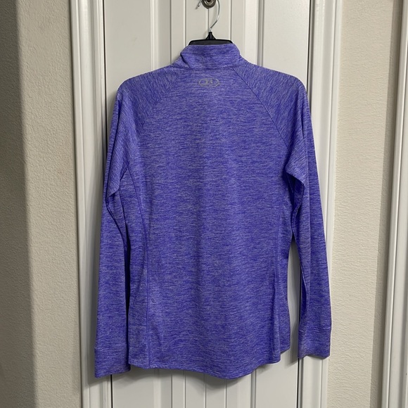 COPY - Under Armour - Long Sleeve - Purple Heather - 3/4 Pull Over - Picture 3 of 3